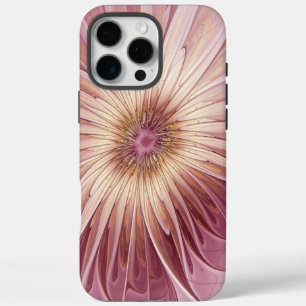 Abstract Flower Fractal Art & Shades of Burgundy iPhone 16 Pro Max Case
