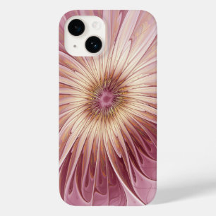 Abstract Flower Fractal Art & Shades of Burgundy Case-Mate iPhone 14 Case