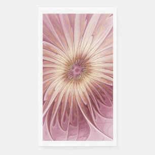 Abstract Flower Fractal Art & Shades of Burgundy Napkin