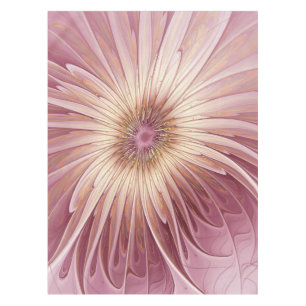 Abstract Flower Fractal Art & Shades of Burgundy Tablecloth