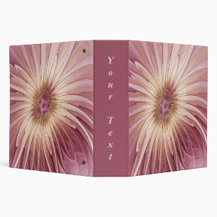 Abstract Flower Fractal & Shades of Burgundy Text Binder