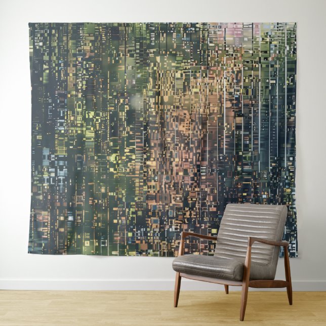 Abstract Flower Garden Painting Backdrop Tapestry (In Situ (Horizontal))