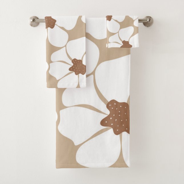 Abstract Flower Glam #2 #decor #art Bath Towel Set (Insitu)