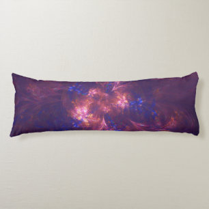 Abstract Flower Light Purple And Blue Patterns Mix Body Pillow
