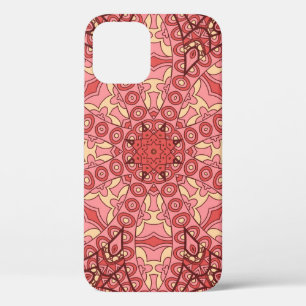Abstract flower mandala ethnic seamless pattern iPhone 12 case