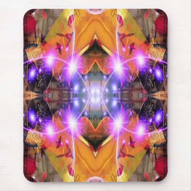 Abstract Flower Mouse Pad (Front)