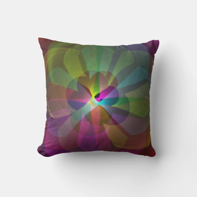 Abstract flower outdoor pillow (Front)