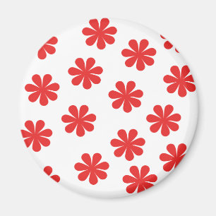 Abstract Flower Pattern Magnet