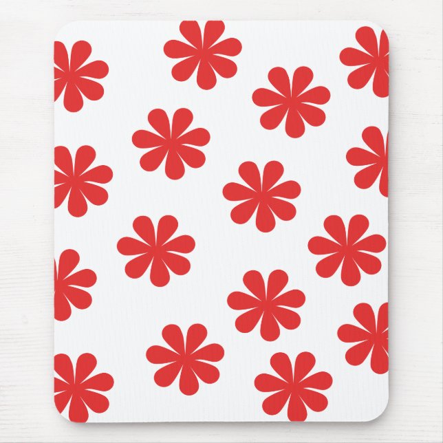Abstract flower pattern  mouse pad (Front)