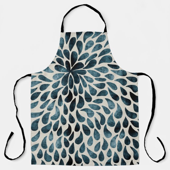 Abstract flower petals floral apron (Front)