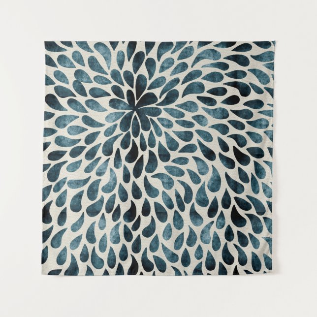 Abstract flower petals floral tapestry (Front)