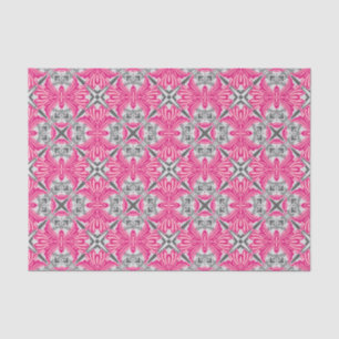 Abstract Flower Petals Fuchsia Pink and Grey Tissue Paper