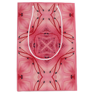 Abstract Flower Petals in Soft Coral Pink  Medium Gift Bag