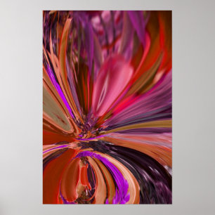 Abstract Flower Poster