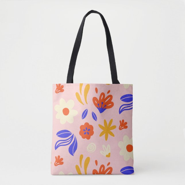 Abstract Flower Power Tote Bag (Front)