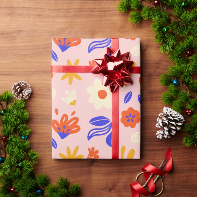 Abstract flower power wrapping paper (Holiday Gift)