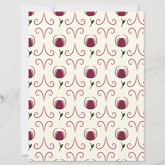 Abstract Flower Scrapbook Paper (Front)
