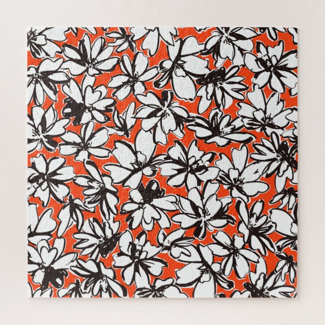 Abstract Flower Seamless Pattern Material Jigsaw Puzzle (Vertical)