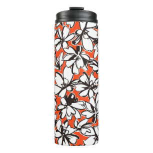 Abstract Flower Seamless Pattern Material Thermal Tumbler