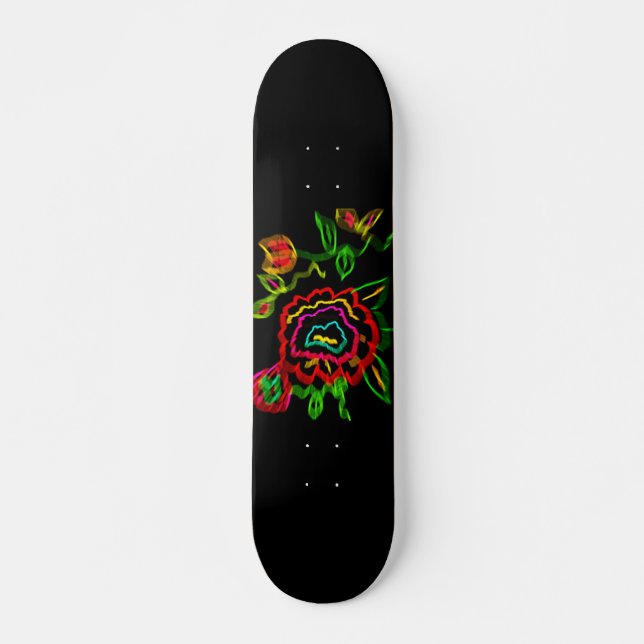 Abstract flower skateboard (Front)