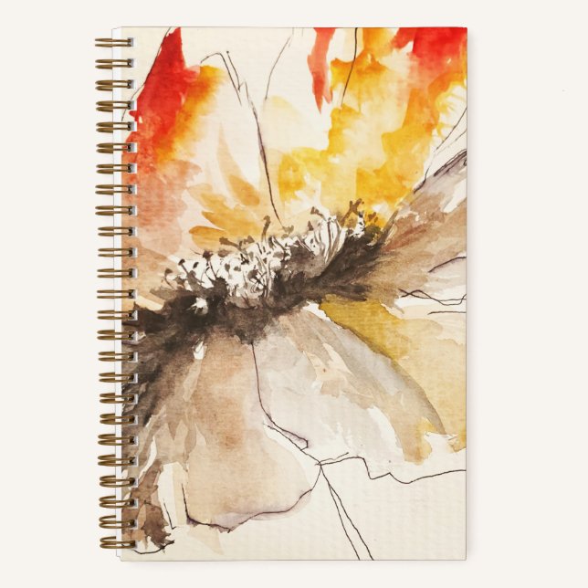 Abstract Flower Spiral Notebook  (Front)
