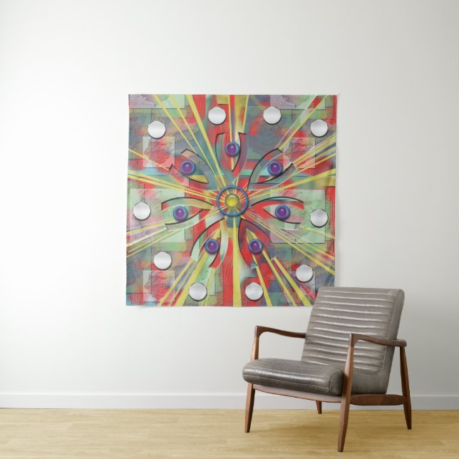 Abstract Flower Tapestry (In Situ)