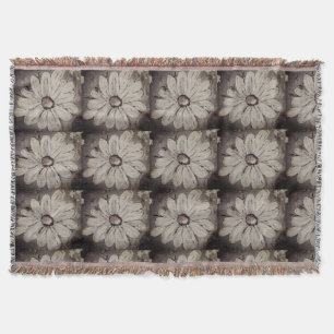 Abstract Flower Throw Blanket