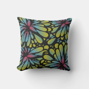 Abstract Flower Throw Pillow