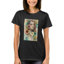 Abstract Flower Woman Portrait