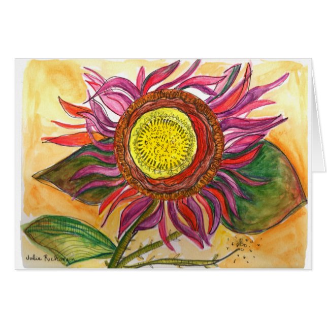 Abstract Flowering Card (Front Horizontal)