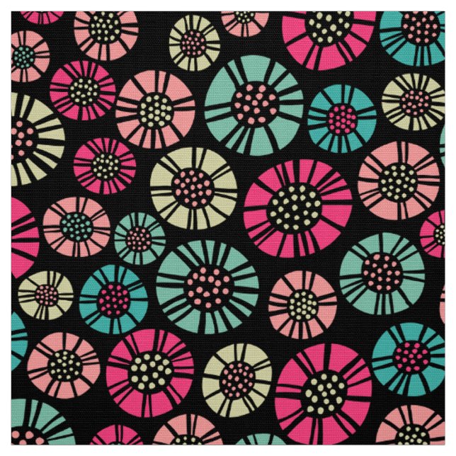Abstract Flowers 031023 - Colours 01 Fabric (Swatch)