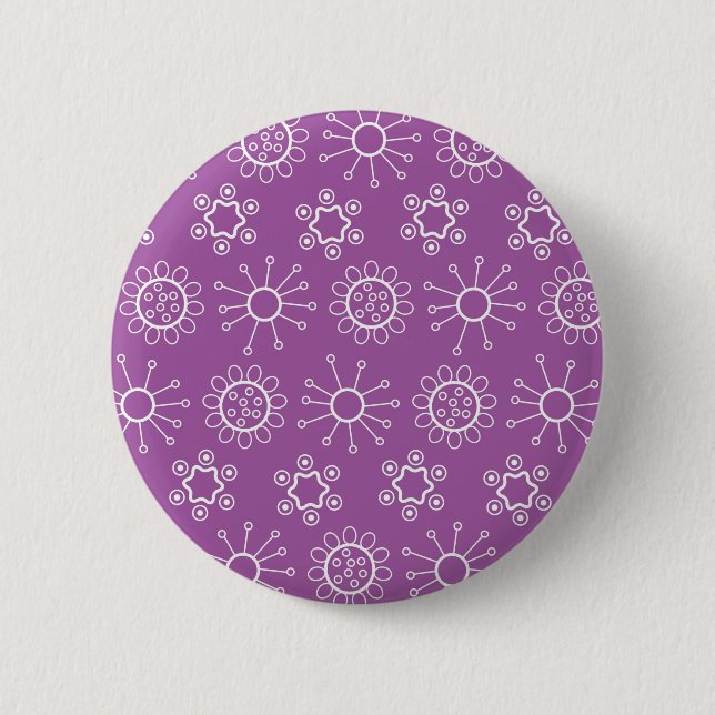 Abstract Flowers 2 Inch Round Button (Front)