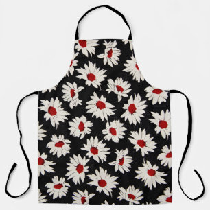 Abstract flowers, an artsy watercolor pattern. apron