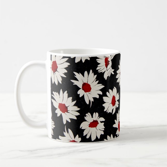 Abstract flowers, an artsy watercolor pattern. coffee mug (Left)