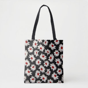 Abstract flowers, an artsy watercolor pattern. tote bag