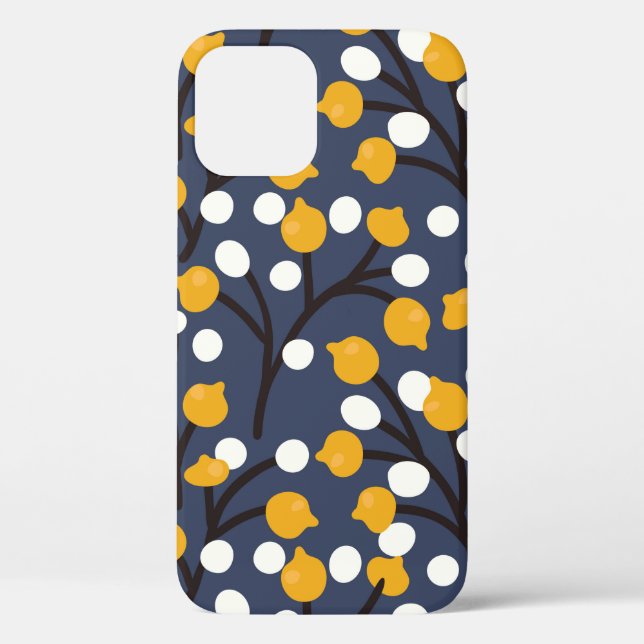 Abstract flowers and leaves pattern Case-Mate iPhone case (Back)