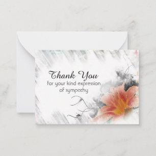 Abstract Flowers Art Thank You Card
