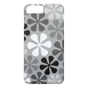 Abstract Flowers Black White Grey Case-Mate iPhone Case