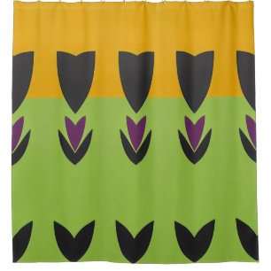 Abstract flowers bold Shower Curtain