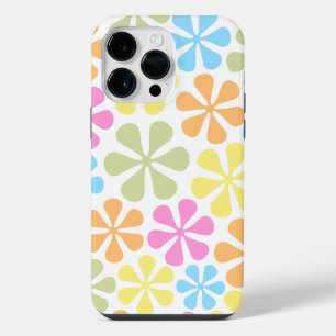 Abstract Flowers Bright Colour Mix iPhone 14 Pro Max Case