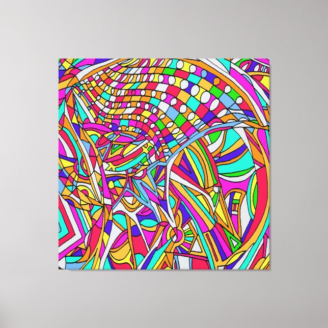 Abstract Flowers Canvas Art (Front)