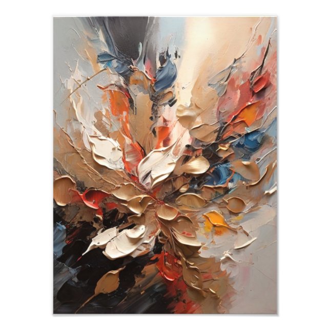  Abstract Flowers in Bloom Photo Print (Front)