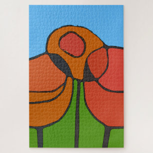 Abstract Flowers Jigsaw Puzzle