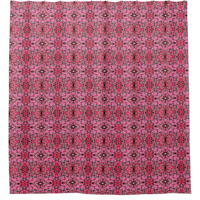 Abstract Flowers Kaleidoscope Pink Posies (Front)