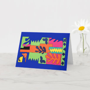 Abstract Flowers, Matisse Style Card