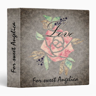 Abstract flowers modern floral modern tile grunge binder