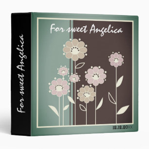 Abstract flowers modern floral modern tile grunge binder