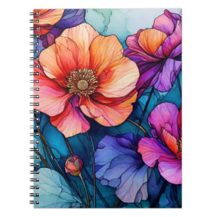 Abstract Flowers Notebook Journal