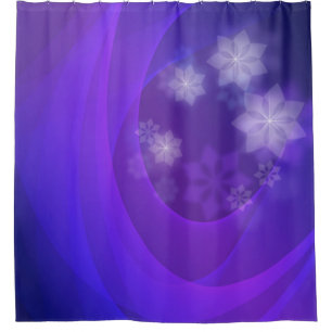 Abstract Flowers On Folded Indigo Background