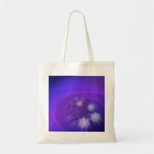 Abstract Flowers On Folded Indigo Background Tote Bag